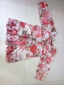 Beautiful Off White Floral Top