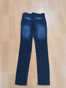 Embroidered Dark Wash Denim Jeans