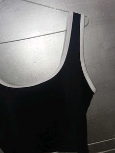 Black &amp; White Trim Tank Top