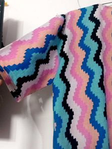 Zigzag Print Boxy Top