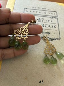 Amrapali Silver Peridot Earrings