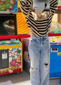 Striped Knit Sweater Zudio