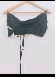 Zara Black Tie Bikini Top size S