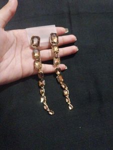Dangling Gemstone Earrings