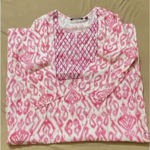 Pink Embroidered Kurta