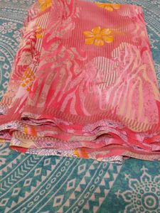 pink saree fix price 150