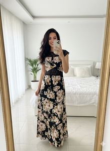 Pintrest Floral Print Maxi Dress