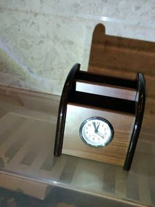 Vintage Wooden Pen &amp; Stationery Organizer