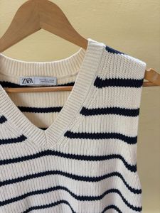 Striped Knit Vest - ZARA