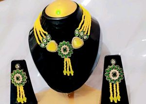 Yellow Pearl NECKLACE For Haldi