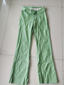Green leather Pant