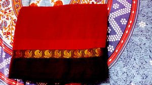 Handloom Cotton Elegant Red Saree 3