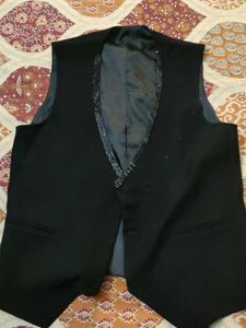 Embroidered Mens Black Blazer