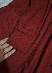 Red Long Sleeve Coat