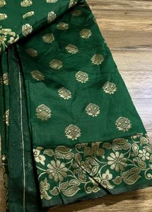 Elegant Green Border Saree
