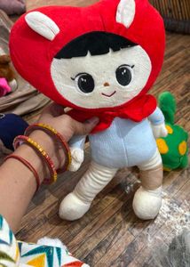 Cute Heart Shape Head Doll Plush