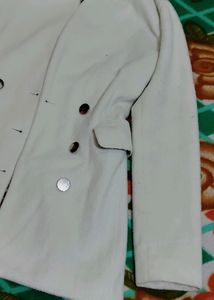 Cream Colour Blazer| Length= 28