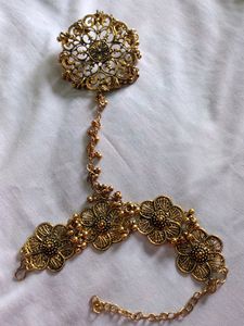 Necklace, Earrings And Bracelet With Ring