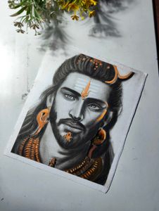 Lord Shiva Charcoal Art