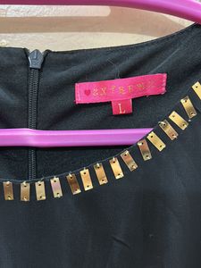 Black Sequins Work Gown