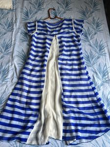 Blue &amp; White Striped Tunic Dress