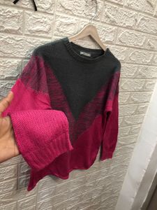 Color Block Pullover Sweater