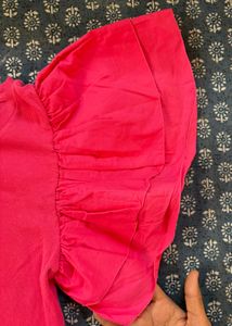 Zara Pink Bodysuit - Statement Sleeves