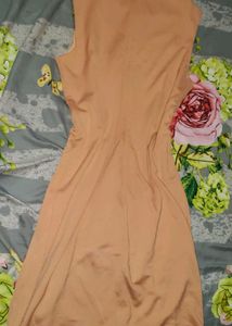 Sleeveless Salmon Dress