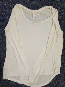 Casual Layering Duo: Black &amp; Cream Long-Sleeve Top