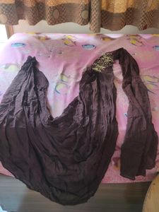 Floor Touch Drape Gown