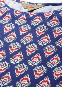 Printed Blue Kurta