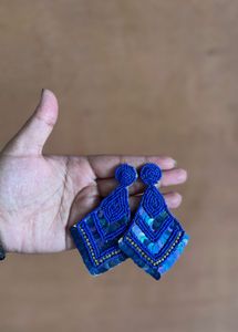 Blue Authentic Handmade Earring