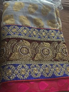 Elegant Embroidered Saree