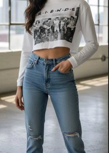 White Friends Themed Top