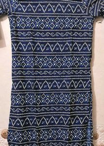 Trendy Indigo Cotton Kurti – Fresh Piece | M Size