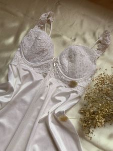 White Lace Sleep Wear Dress