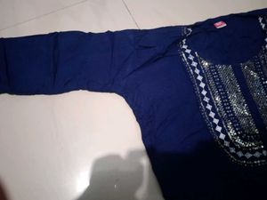 Embellished Blue Short Kurti