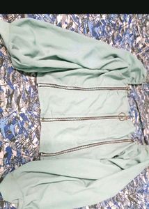 Sea Green Fashionable Crop Top