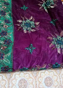 Chanderi Silk Kurti Set With Wedding Saree