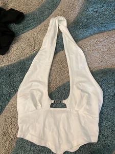 Black Halter Crop Top xs-m