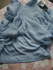 FIG Smocked Swiss Dot Blouse