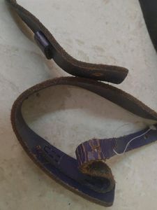 Purple Genuine Leather Belt-Cracking Surface (Unused)