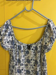 Floral Print Off-Shoulder Dress