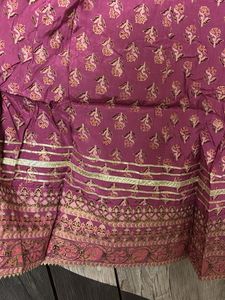 Pink Floral Kurti + Duppata (party Wear)