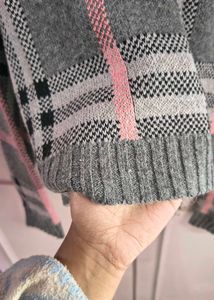 Plaid Cropped Sweater