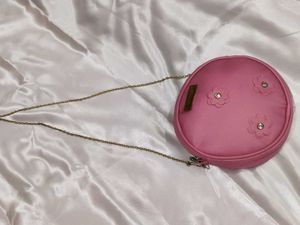 Pink Flower Chain Bag