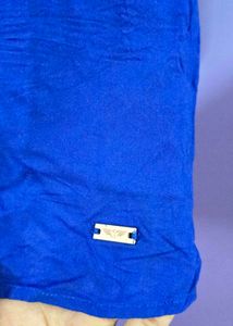 Park Avenue Women Blue Solid Shirt Style Top