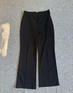 Black Flared Leg Trousers