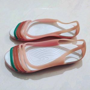 Multicolored rainywear sandals