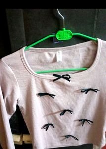 Cute Long Sleeve Crop Top